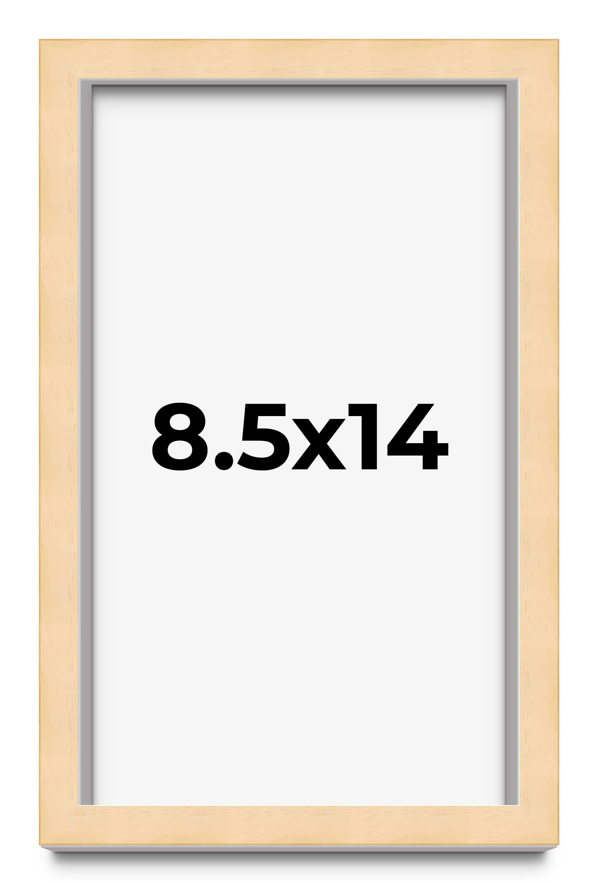 8.5x14 Frame Natural Wood Picture Frame | 0.75 Inch Moulding Width ...