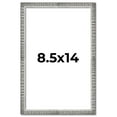 thumbnail image 1 of 8.5x14 Frame Silver Grey Distressed Solid Wood Picture Frame | 0.75 Inch Moulding Width | Interior, 1 of 8