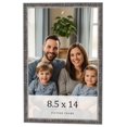 thumbnail image 1 of 8.5x14 Frame Silver Grey Distressed Solid Wood Picture Frame | 0.75 Inch Moulding Width | Interior, 1 of 8