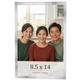 thumbnail image 1 of 8.5x14 Frame Silver Real Wood Picture Frame Width 0.75 inches | Interior Frame Depth 0.5 inches |, 1 of 8