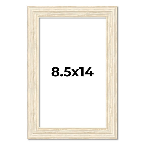8.5x14 Frame White Real Wood Picture Frame Width 1.5 inches | Interior Frame Depth 0.5 inches |