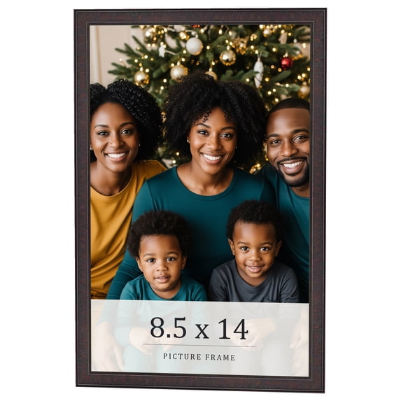 8.5x14 Rustic Brown Real Wood Picture Frame Width 0.75 inches | Interior Frame Depth 0.5 inches |