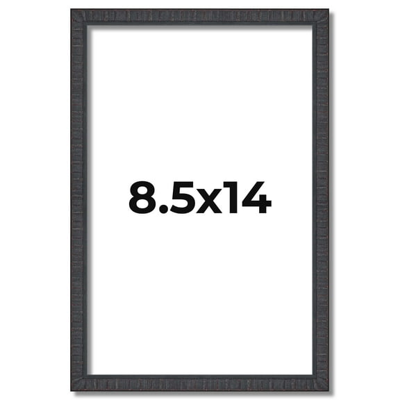 8.5x14 Rustic Brown Real Wood Picture Frame Width 0.75 inches | Interior Frame Depth 0.5 inches |