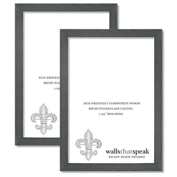 8.5x14 Slate Gray Picture Frame for Puzzles Posters Photos or Artwork (2-Pack)