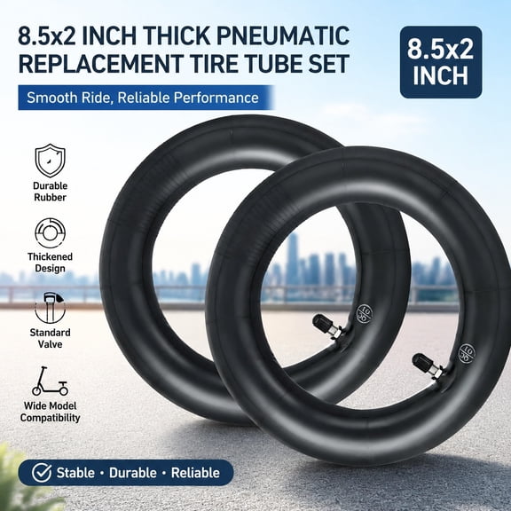 8.5x2inch Thick Pneumatic Replacement Tire Tube Set for Electric Scooters, Durable Scooter Wheels for Smooth Ride Compatible with Various Models