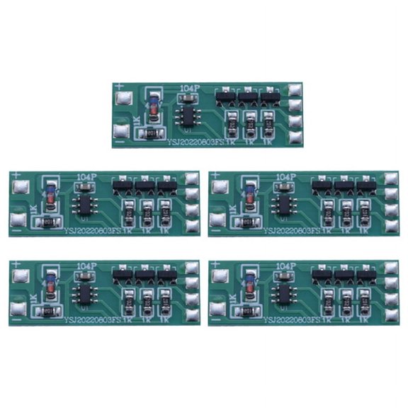 5Pcs 3-12V Flashing LED Light Module Red Blue Pair Suitable for Car Model Bicycle Electric Vehicle Safety