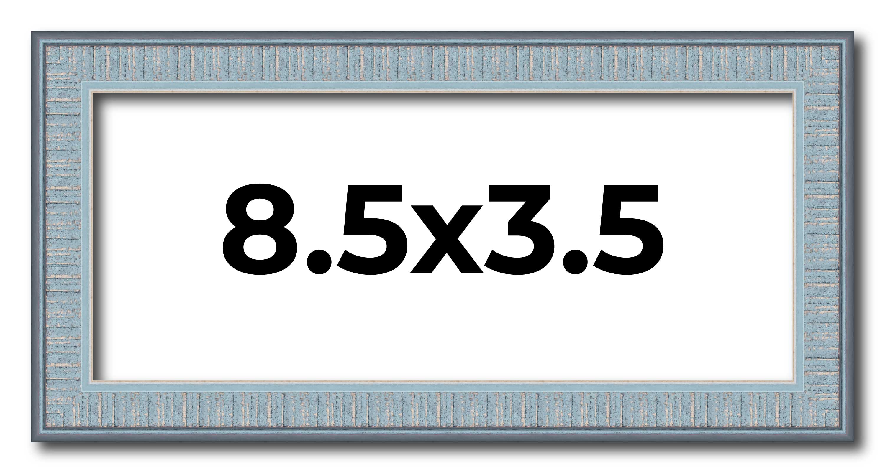 8.5x3.5 Frame Rustic Sky Blue Solid Wood Picture Frame | 0.75 Inch ...