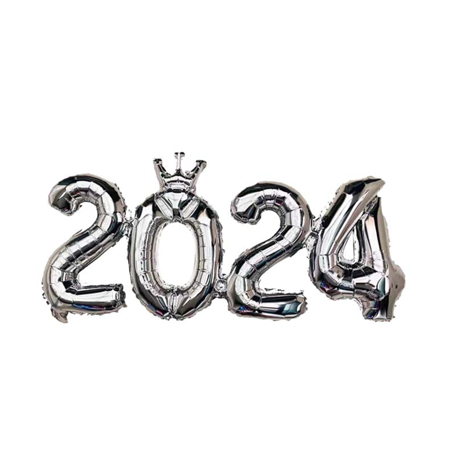 8.6 Inch 2024 Balloons Number 2024 Foil Balloons For New Years Eve