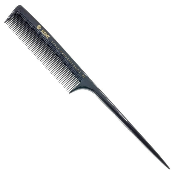 Kent SPC82 Salon-Style Dressing Cutting Comb with Fine Teeth - Tail Comb Professional Barber Haircut Comb for Styling and Teasing for All Hair Types - Kent Quality Barber Supplies