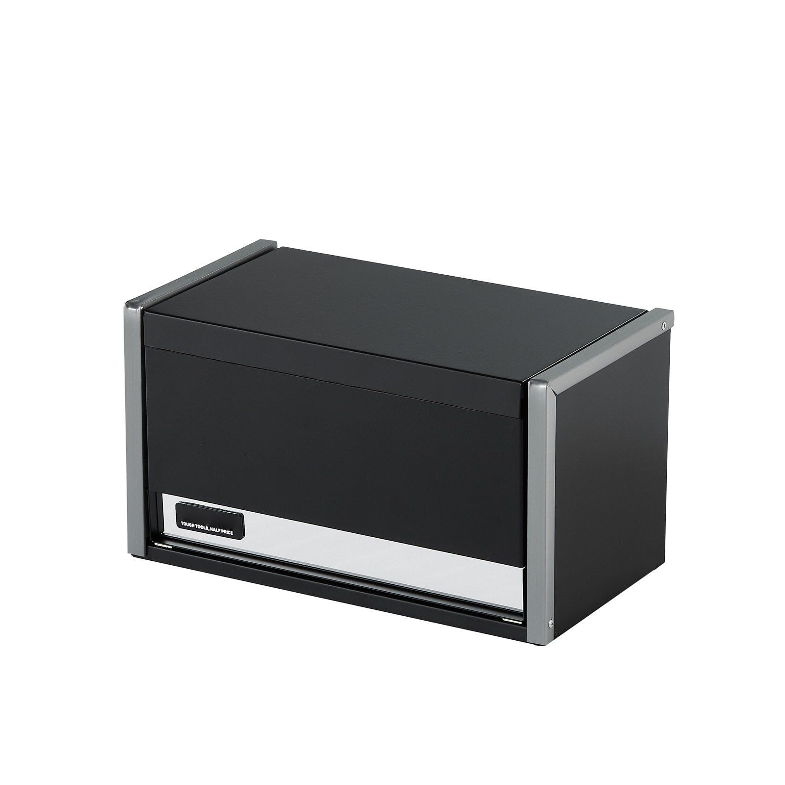 Portable 8.6-inch Metal Tool Box with 3 Drawers, Black Tool Organizer for DIY & Professional Use