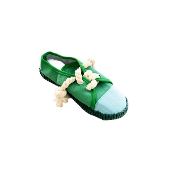 8.6 inch Pet Squeaky Canvas Shoe Toy, Realistic Sneaker Shaped Chew Toy, Teeth Cleaning Grinding Boredom Relief Plaything for Dog Interactive Fun