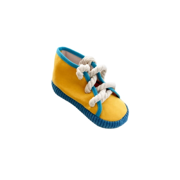 8.6 inch Pet Squeaky Canvas Shoe Toy, Realistic Sneaker Shaped Chew Toy, Teeth Cleaning Grinding Boredom Relief Plaything for Dog Interactive Fun
