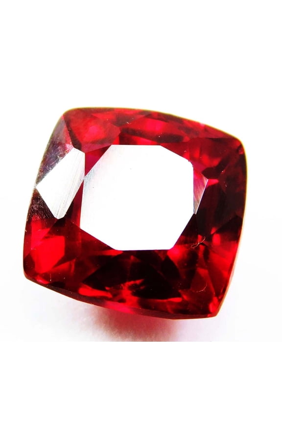 8.60 Ct CERTIFIED NATURAL Ruby Red SQUARE Cushion Cut Loose Gemstone Earing Size
