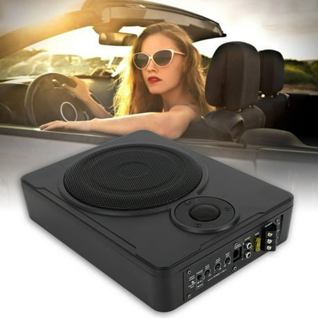 8" 600W Car/Truck Audio Slim Under-Seat Powered Subwoofer Sub Bass Speaker Kit