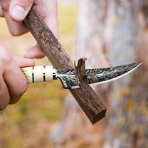 8.62" Deer Small Knife Pattern Curved Knife with Sheath Collection Gift Knife Fruit Knife Outdoor Wilderness Survival Knife, Camping Knife Survival