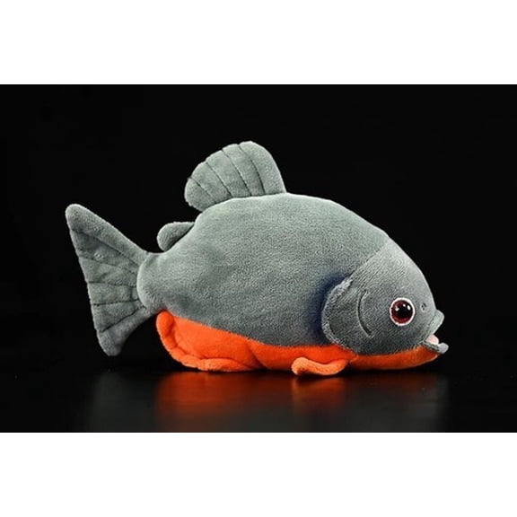 8.66"/22cm Piranhas Fish Plush Toy Stuffed Sea Animal Soft Kids Gift