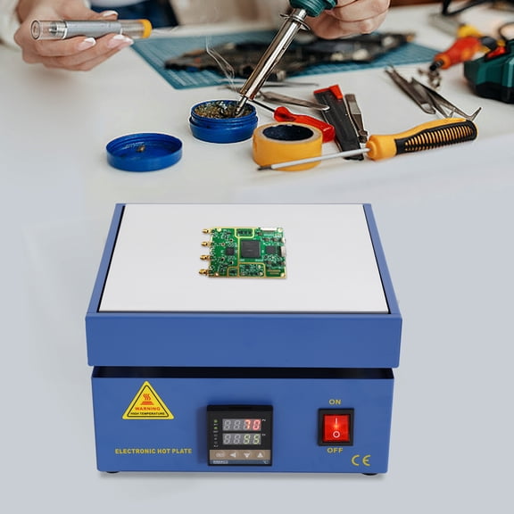 8.66*8.66*5.71in Tabletop Electric Preheat Soldering Station 850W Soldering Hot Plate Machine AC110V