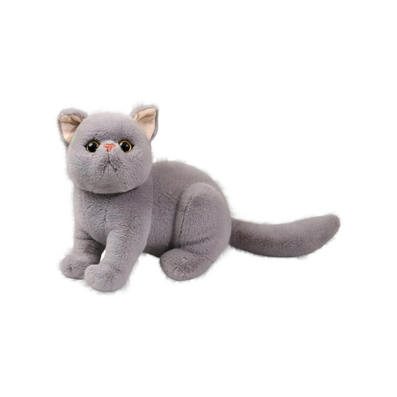 8.66" Gray Cartoon Cat Plush Toy, Cute Ultra-Soft Stuffed Doll -Collectible Soft & Squishy Animals Stuffed Animal Toy - Add to Your Squad - Gift , Girls & Boys