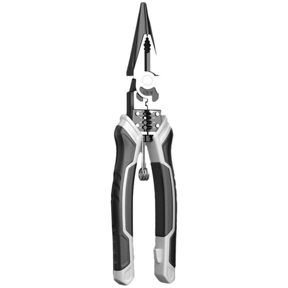 8.66 Inch Multifunctional Universal Pliers, Large 6 in 1 Multifunctional Wire Stripper Crimper Cutter, Long Nose Pliers, Linesman Pliers, Diagonal Side Cutting Pliers