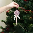 thumbnail image 1 of 8.66" Large Christmas Lollipop Ornaments, Glitter Lollipop Hanging Candy Christmas Tree Decor, Shatterproof Foam Spherical Hanging Pendants for Holiday Party Xmas Decorations(Pink), 1 of 6