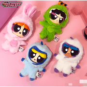8.66" Powerpuff Girls Party Series Plush Toy, Cartoon Power-Puff Girls Stuffed Animal Plush Keychain Pendant for Bag Accessories, Birthday Gifts for Girls Women, 1 Sealed Random Blind Box