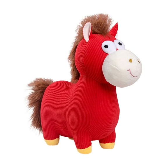 8.66" Red Cartoon Pony Plush Toy, Cute Adorable Stuffed Doll & Gifts-Cute Soft Plush Doll Plushies Toys Gifts Realistic Toy Stuffed Sleep Aid Anxiety Relief Companion Toys