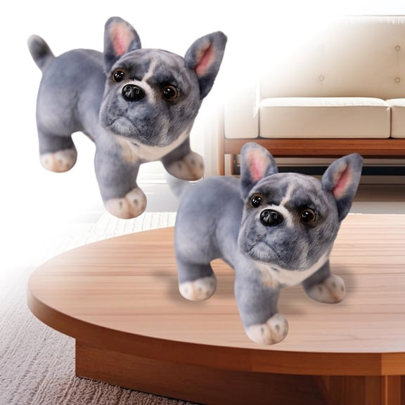 8.66Inch Realistic French Bulldog Plush Toy – Super Lifelike Amber Puppy Doll for Kids & Birthday Gifts
