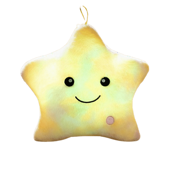 8.66in Creative Twinkle Glowing Star Pillow – LED Night Light Plush Toy for Kids, Soft Stuffed Animal Cushion