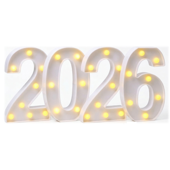 8.66in LED Light Up Numbers Lamp, Marquee Number Lights for 2026 Graduation Ceremony & Birthday Party (Number 2026)