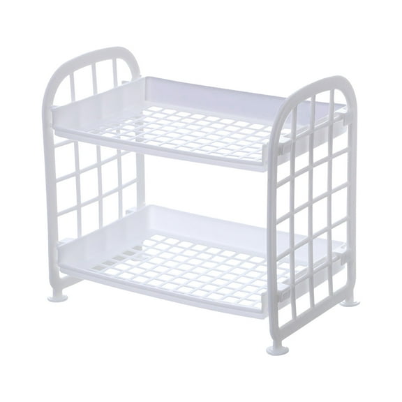 8.66x8.07in Expandable Kitchen Rack - Countertop Dish Drainer with Utensil Slots (Pink/Blue/Purple/White)