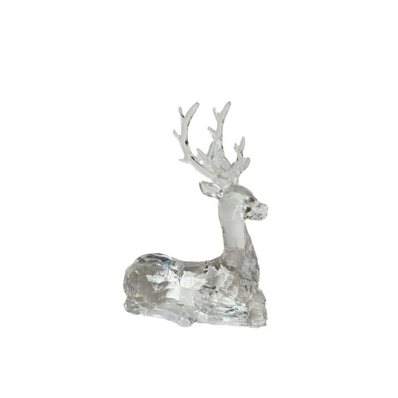 Acrylic Lying Deer Christmas Tabletop Decoration, Clear, 8.6", by Holiday Time