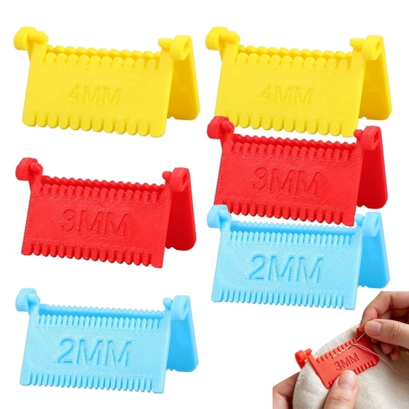8/6Pcs Clip-On Sewing Ruler Hand Edge Stitch Lock and Sewing Gauge for Even Stitches for Hobbyists and Pros Alike