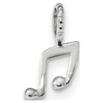 thumbnail image 1 of 8.6mm 14k White Gold Polished Musical Note Pendant - .4 Grams, 1 of 2