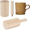 thumbnail image 1 of 8.6x2.7 inch Cup Pottery Tools PapayaWhip Wood Pottery Tools with Handle Pottery Tools Set for DIY Clay Pottery Rib Wooden Shaping Porcelain Cup, 1 of 6