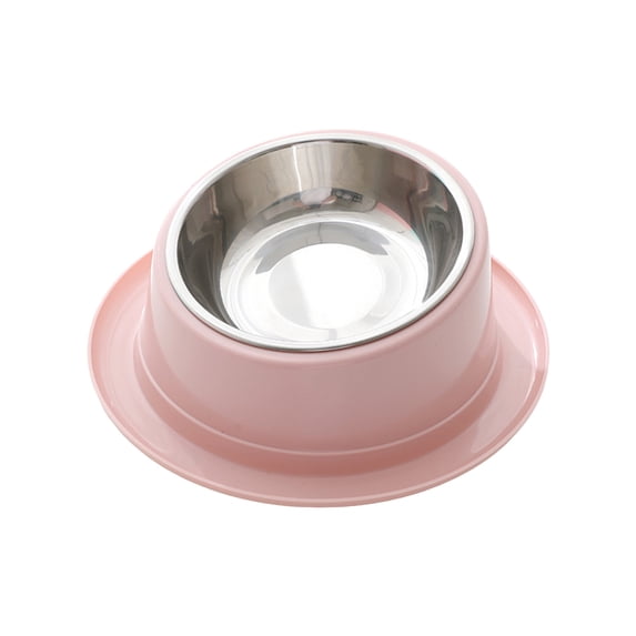 8.6x3.3 Inch Cat Feeder and Water Dispenser, Cat Feeder with Stainless Steel Bowls, Pet Food Dispenser for Cats and Small Dogs, Easy to Clean, Non- Tilted Bowl with Removable Inserts
