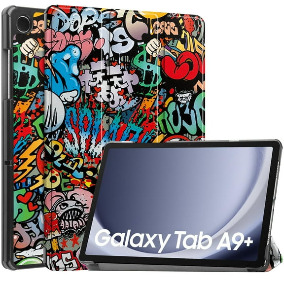 8.7/11-Inch Tablet Case for Samsung Galaxy Tab A9 (SM-X110/SM-X115)/A9 plus (X210/SM-X216/SM-X218) with Wake-Up FunctionTri-folding Colourful Tablet Case