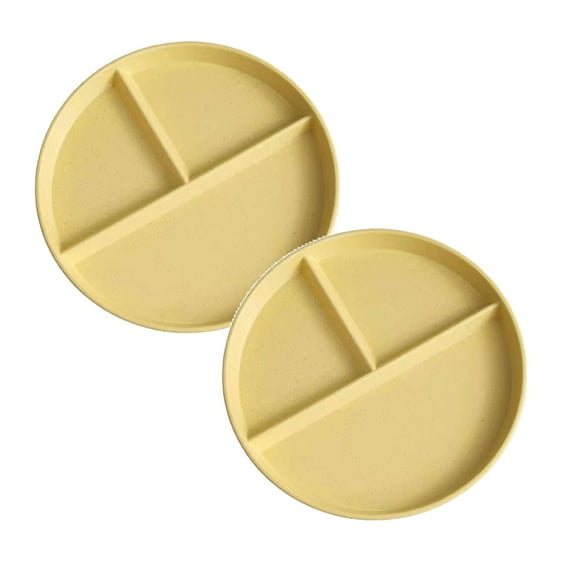 8.7" Divided Plates for Adults, 2 Pcs Portion Control Plate, Reusable Dinner Plates Dishwasher and Microwave Safe