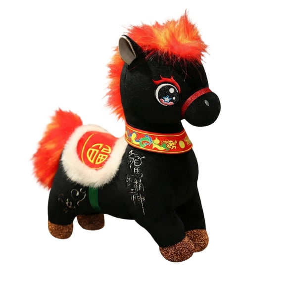 8.7 Inch 2026 Year of the Horse Collection Plush Toy Bring Good Fortune and Joy Stuffed Animal Pony Mascot Figurine for Spring Festival Home Decor, F