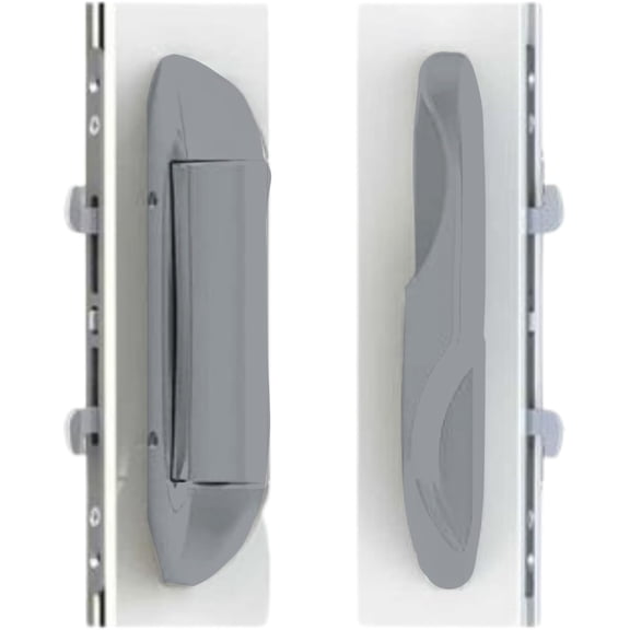 8.7" Interlock Intuition Sliding Glass Door Handle Kit Replacement - Fix and Repair Patio Door Hardware - Silver