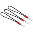 thumbnail image 1 of 8.7" Paracord Braided Lanyard Keychain Survival Wrist Strap with Hook Red 3 Pack, 1 of 6
