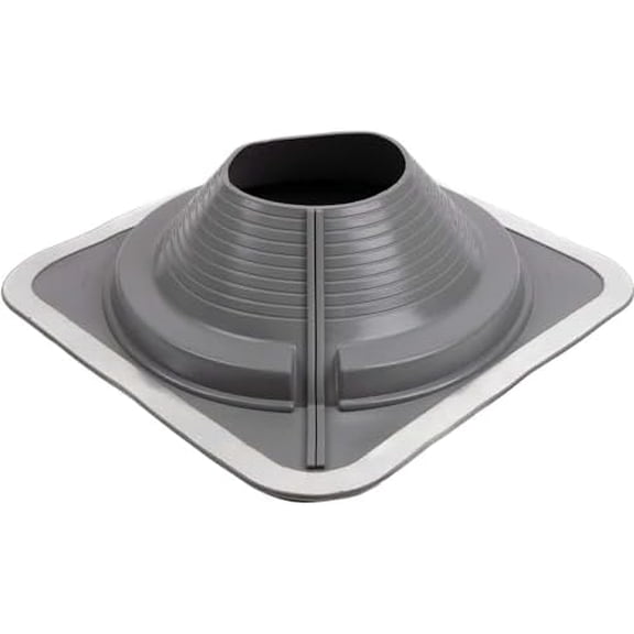 #8 (7" to 13") Square Base Combo Pipe Flashing Boot: Gray EPDM Square Base Flexible Pipe Flashing (DC108GC)$$Tools & Hardware Other