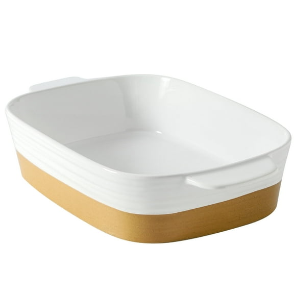 Tikooere Large Ceramic Baking Dish,Ceramic Bakeware,Perfect Lasagna Baking Dish for Parties,Christmas,Casseroles And RoastingMicrowave And Dishwasher Safe,Set of 1,White