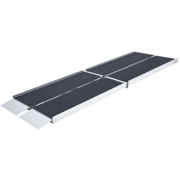 8' 700 lb. Capacity Multi-Fold Wheelchair Ramp - Silver Spring