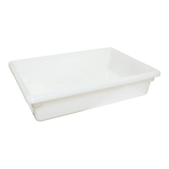 - 8.75 Gallon White Food Storage Box Polypropylene 18" X 26" X 6"- Food Storage Container Meal Prep Food Storage for Home Cafeteria Kitchen Pantry Organization Dishwasher Safe