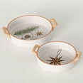 thumbnail image 1 of 8.75"L & 10.75"L Sullivans Christmas White Holiday Serving Bowl Set of 2, Multicolor, 1 of 5