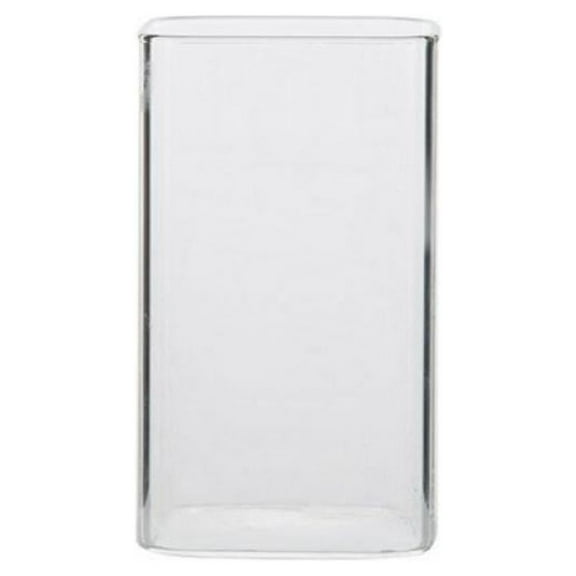 8.79oz High Temperature Resistant Square Transparent Glass Tea Milk Cup Home Kitchen Practical Items Creative Transparent Cups