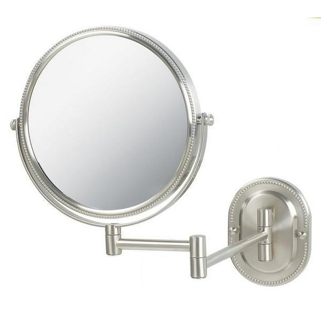 8", 7X-1X Wall Mirror, Nickel