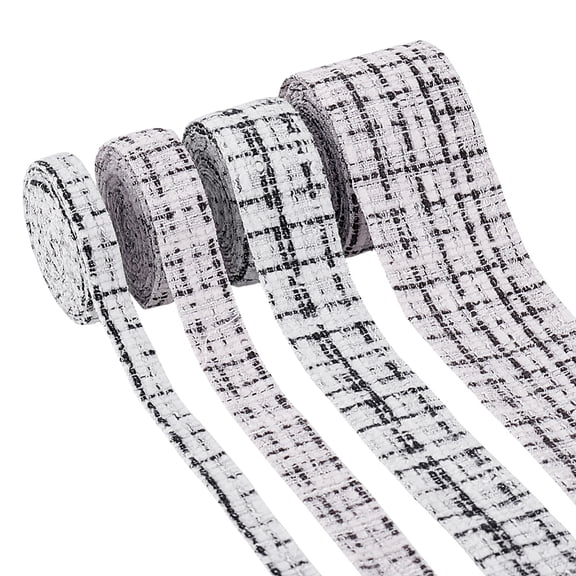 8.7Yards Braid Lace Trim Ribbon 10/16/ 25/40 mm Houndstooth Sewing Trim Embellishments Plaid Ribbon Decorations Wedding Braid Trim