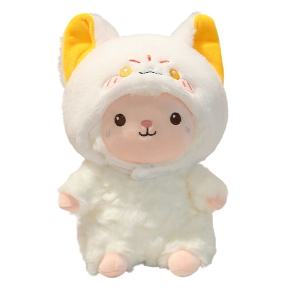 8.7in Lamb Plush Toy, Soft Sheep Stuffed Animal, Woolly Lamb Figurine, Cute Farm Animal Plushie, Decorative Soft Toy for Shelves, Cuddly Lamb Hugging Doll