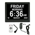 8 7inch Digital Day Calendar Clock Auto Dimming Large Display 8 7inch Digital Day Calendar Clock Auto Dimming Large Display